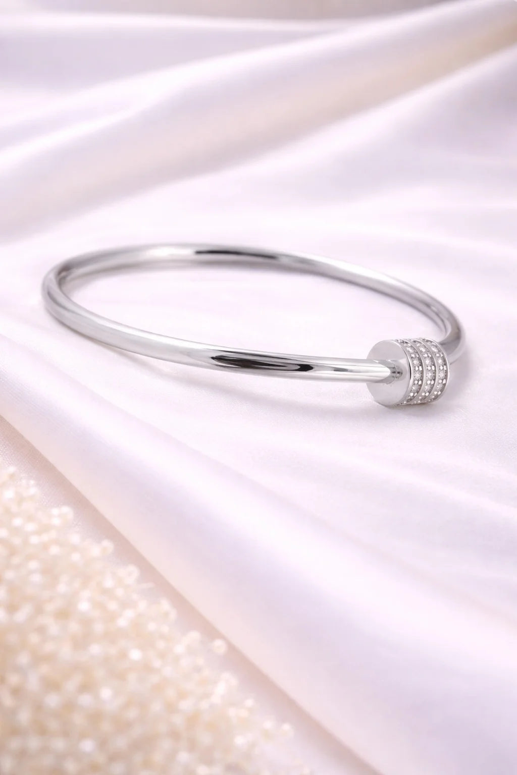 MIORA 925 Sterling Silver Aria-Cuff Zirconia Bracelet - main image