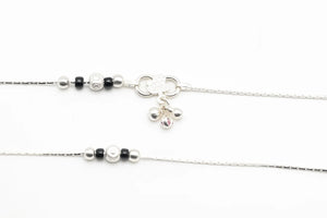 MIORA 925 Sterling Silver Bead Traditional Anklet - image 3
