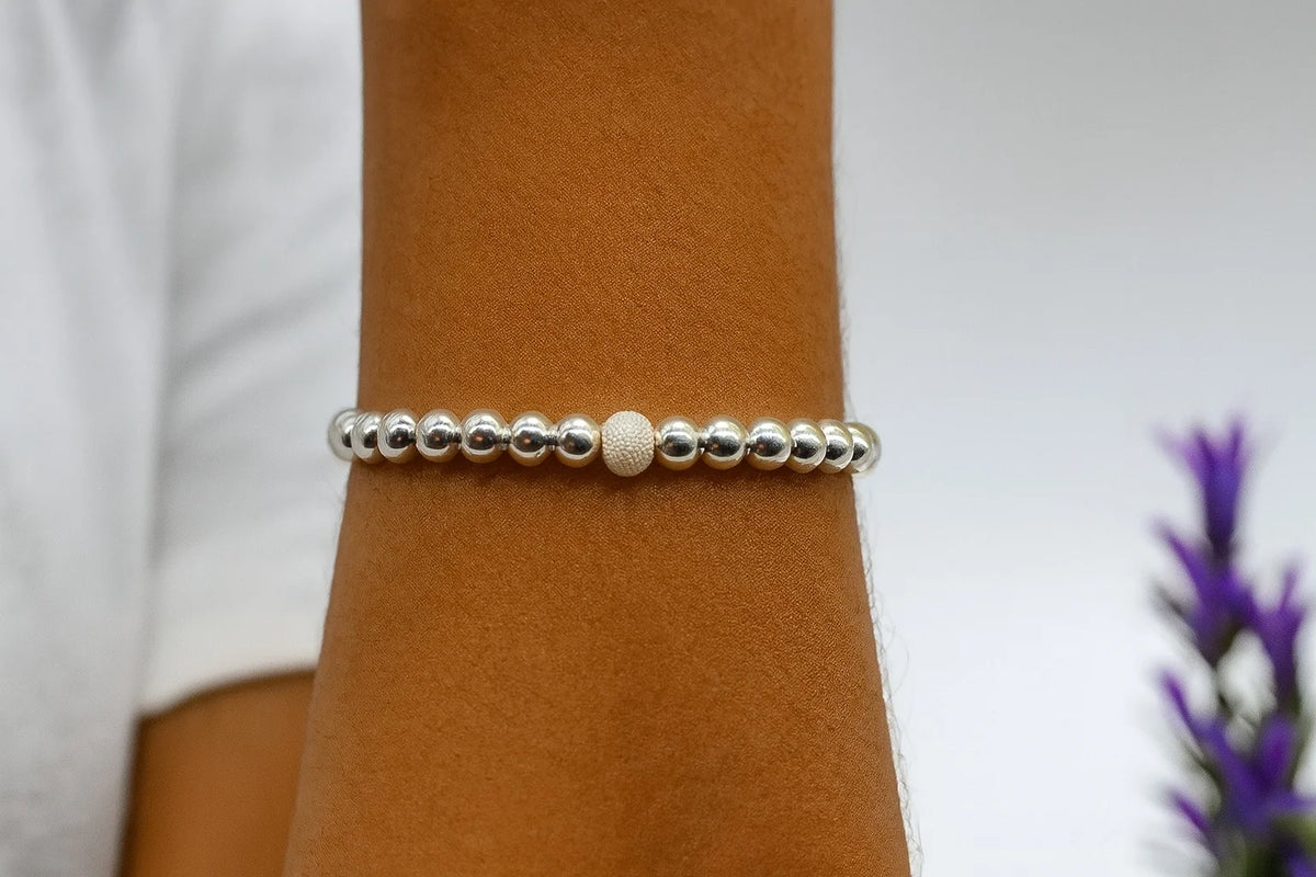 MIORA 925 Sterling Silver Beaded Bracelet - image 4