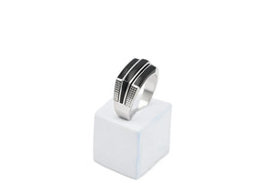 MIORA 925 Sterling Silver Black Mens Ring - image 4