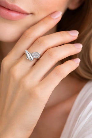 MIORA 925 Sterling Silver Bloom Zirconia Ring - image 6