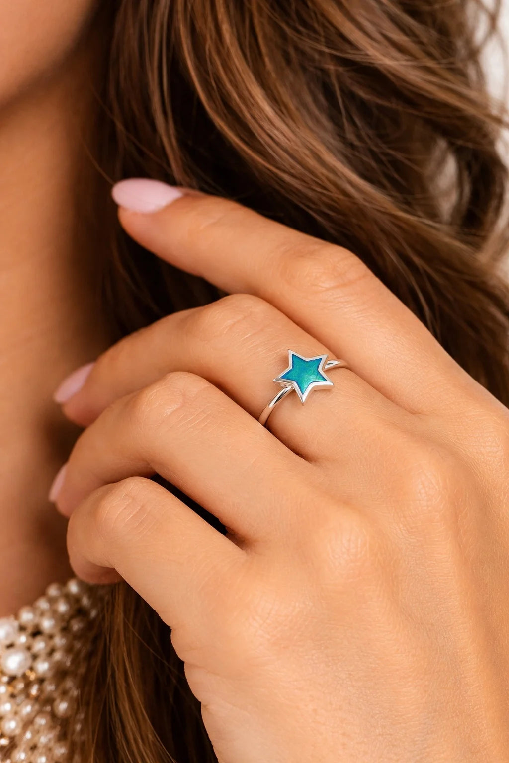 MIORA 925 Sterling Silver Blue-Star Zirconia Ring - image 4