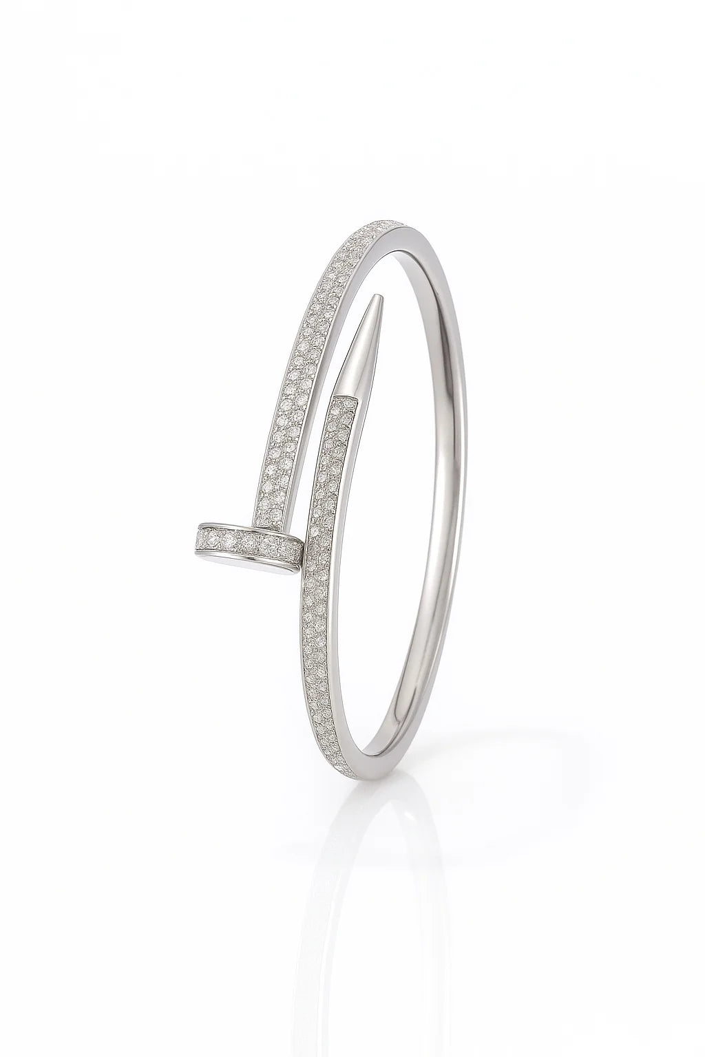 MIORA 925 Sterling Silver Bolt-Grace Zirconia Bangle - image 3