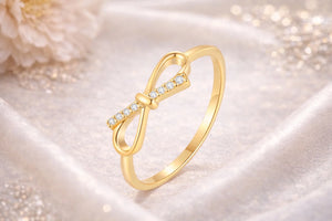 MIORA 925 Sterling Silver Bow Knot Ring
