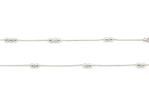MIORA 925 Sterling Silver Bubble Rugged Anklet - image 3