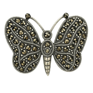 MIORA 925 Sterling Silver Butterfly Zirconia Brooch - image 3