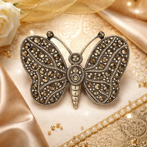 MIORA 925 Sterling Silver Butterfly Zirconia Brooch - main image