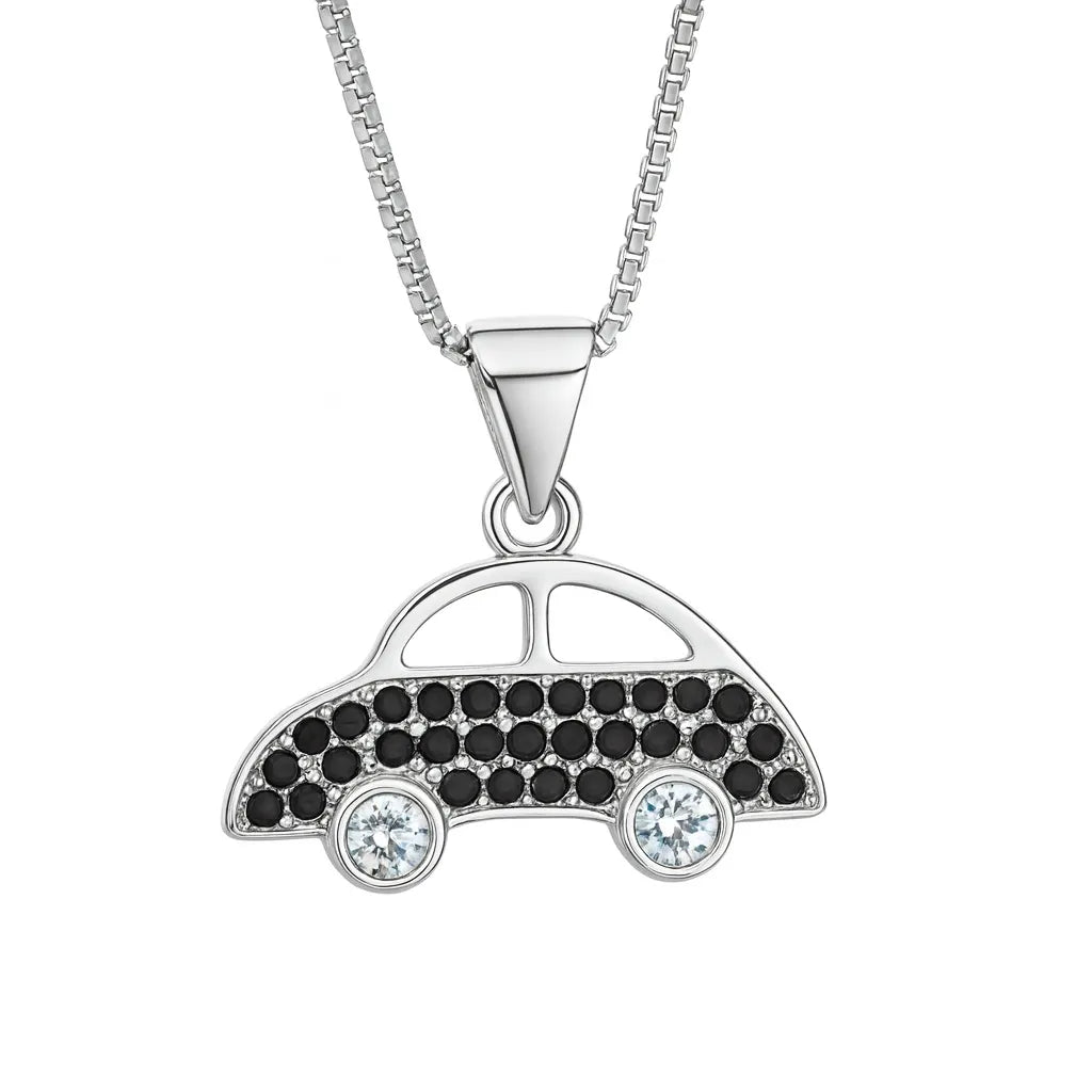 MIORA 925 Sterling Silver Car Zirconia Necklace