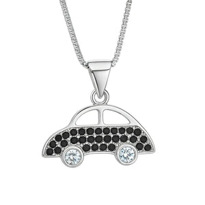 MIORA 925 Sterling Silver Car Zirconia Necklace