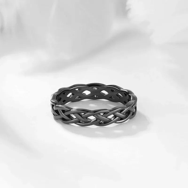 MIORA 925 Sterling Silver Celtic Knot Ring
