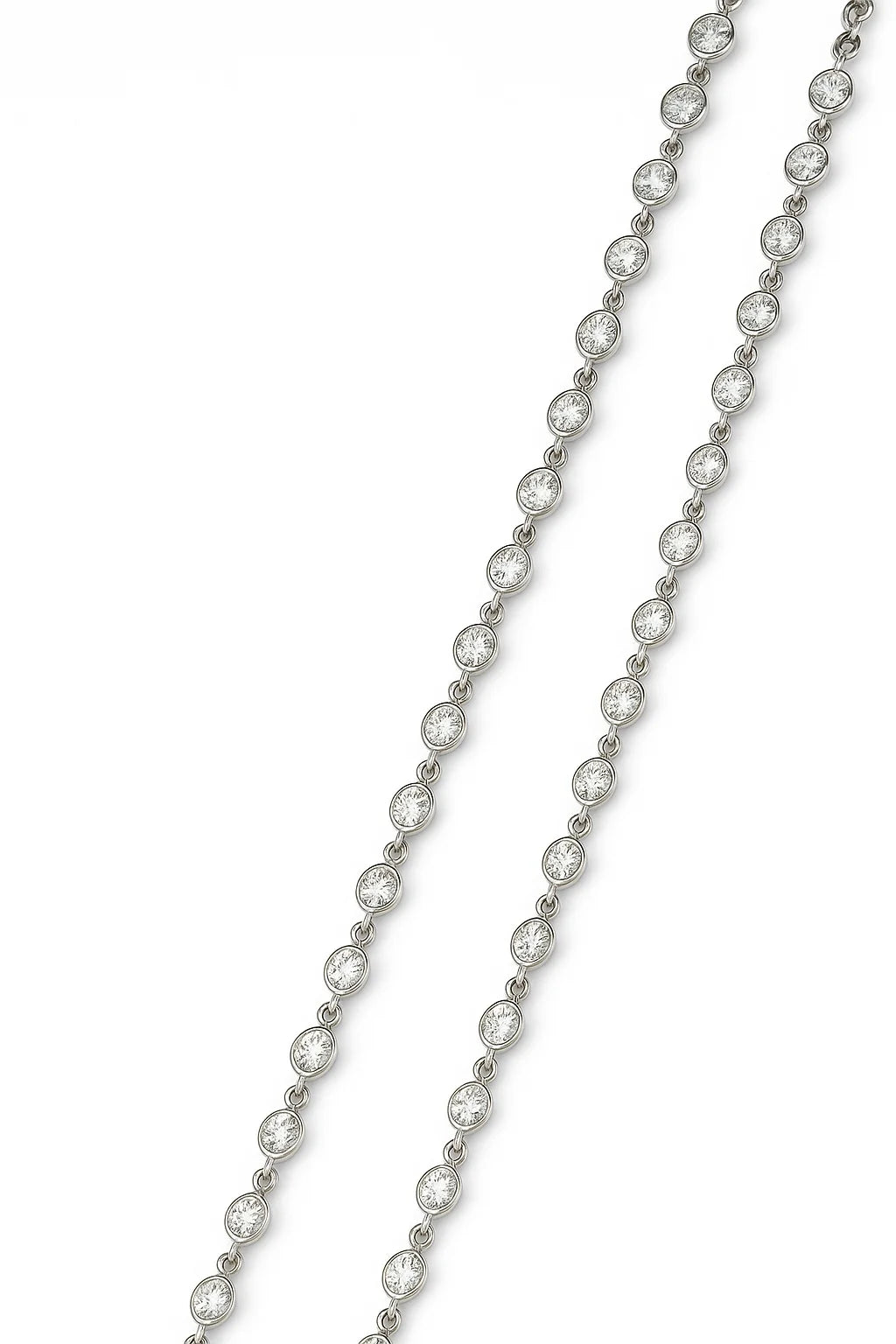 MIORA 925 Sterling Silver Chain Zirconia Anklet - image 3