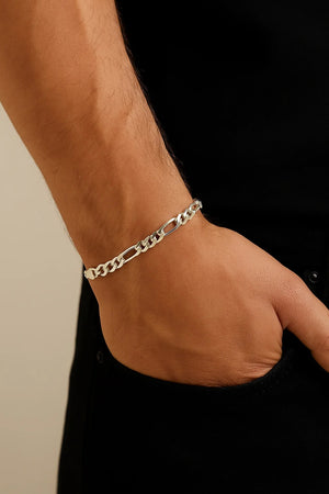 MIORA 925 Sterling Silver Cuban Link Bracelet