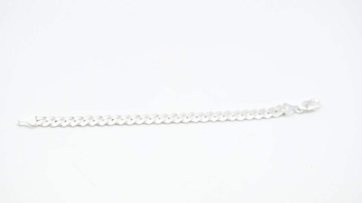 MIORA 925 Sterling Silver Curb Chain Bracelet
