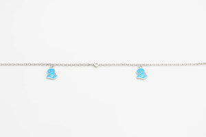 MIORA 925 Sterling Silver Cute Dino Anklet - image 3