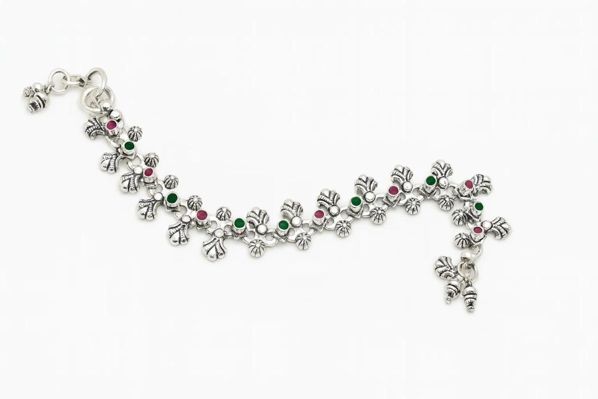MIORA 925 Sterling Silver Dangling Tear Anklet - image 3