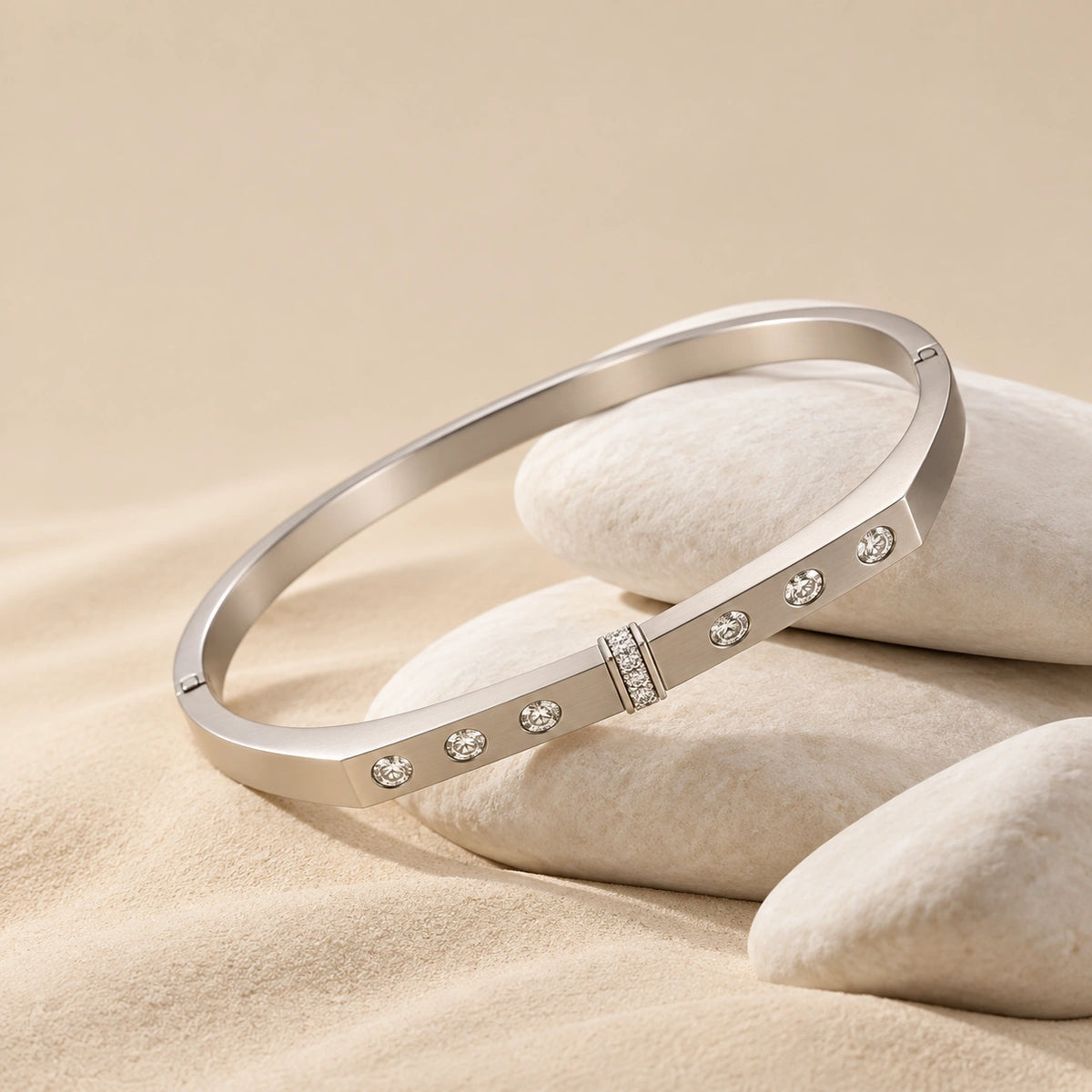 MIORA 925 Sterling Silver Diamond-Accented Zirconia Bracelet