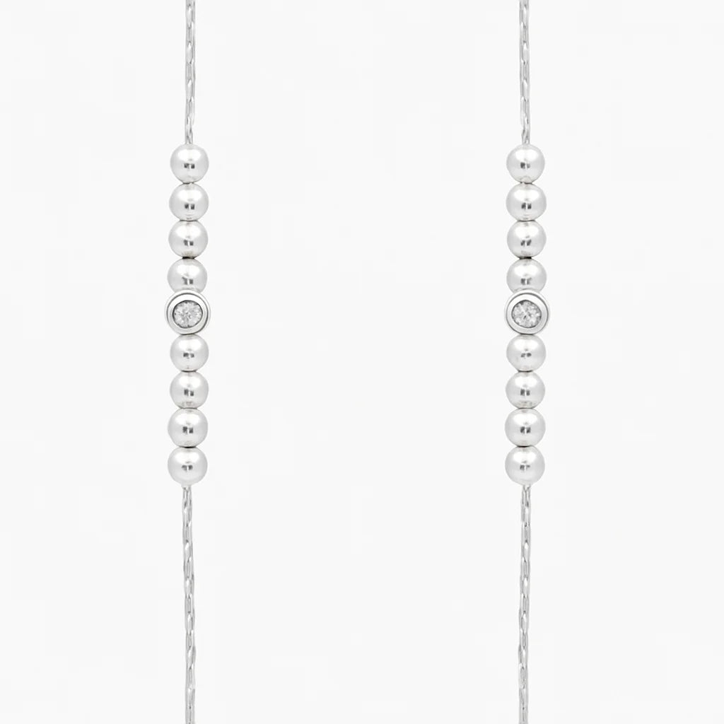 MIORA 925 Sterling Silver Diamond-Merit Zirconia Anklet - image 3