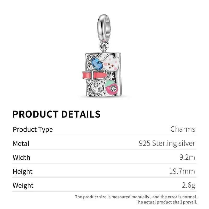 MIORA 925 Sterling Silver Diary Charm