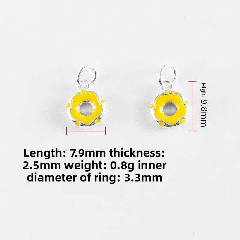 MIORA 925 Sterling Silver Donut Charm
