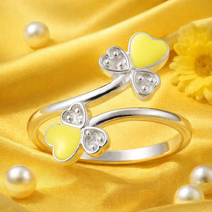 MIORA 925 Sterling Silver Double Heart Ring