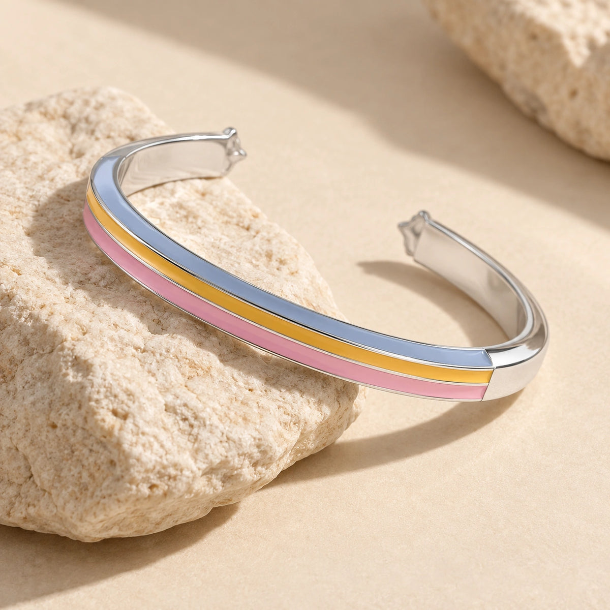 MIORA 925 Sterling Silver Dual Enamel Bracelet