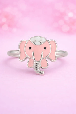 MIORA 925 Sterling Silver Elephant Enamel Ring
