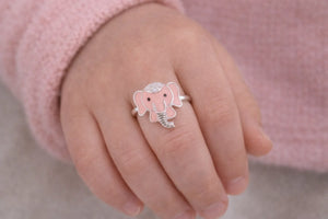 MIORA 925 Sterling Silver Elephant Enamel Ring