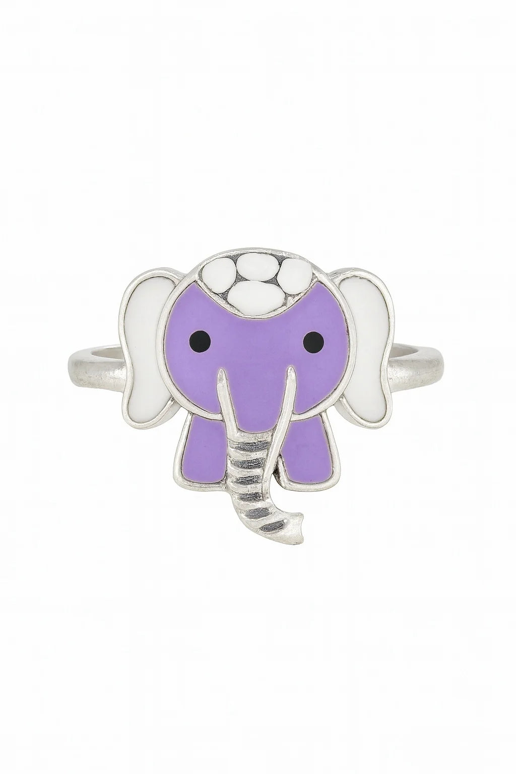 MIORA 925 Sterling Silver Elephant Enamel Ring