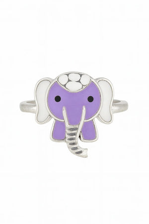 MIORA 925 Sterling Silver Elephant Enamel Ring