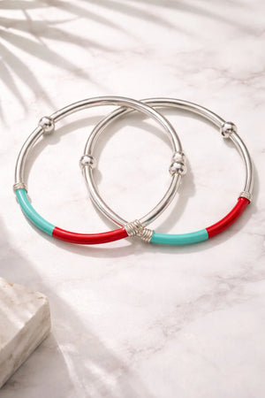 MIORA 925 Sterling Silver Enamel Kada