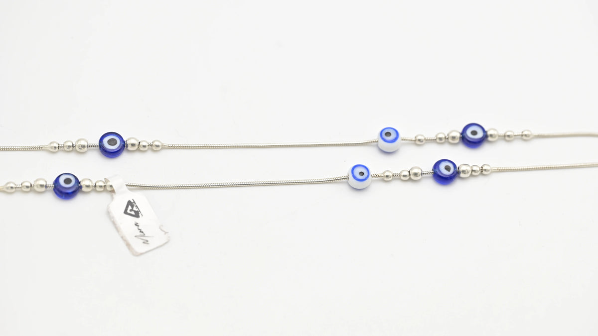 MIORA 925 Sterling Silver Evil-Eye Anklet - image 3