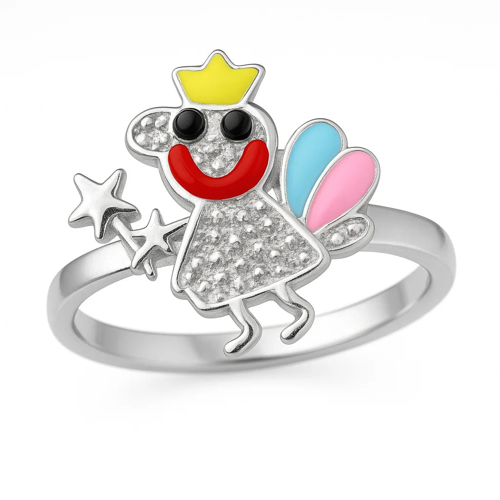 MIORA 925 Sterling Silver Fairy Princess Ring
