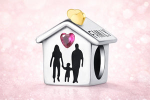MIORA 925 Sterling Silver Family Home Bead