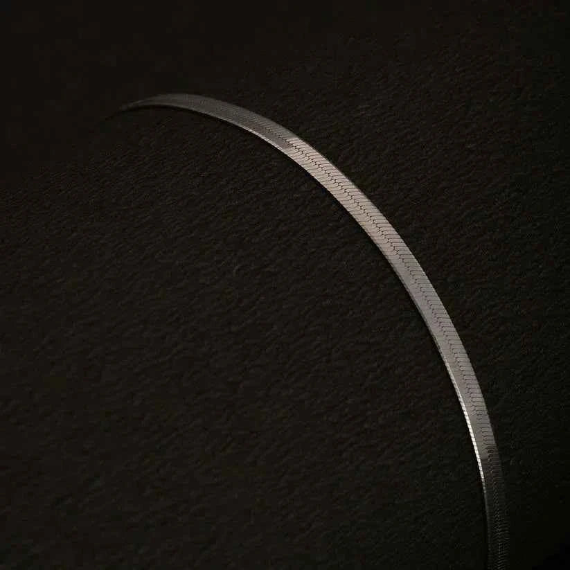 MIORA 925 Sterling Silver Flat Snake Chain