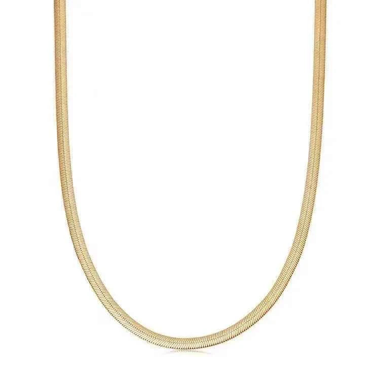MIORA 925 Sterling Silver Flat Snake Chain