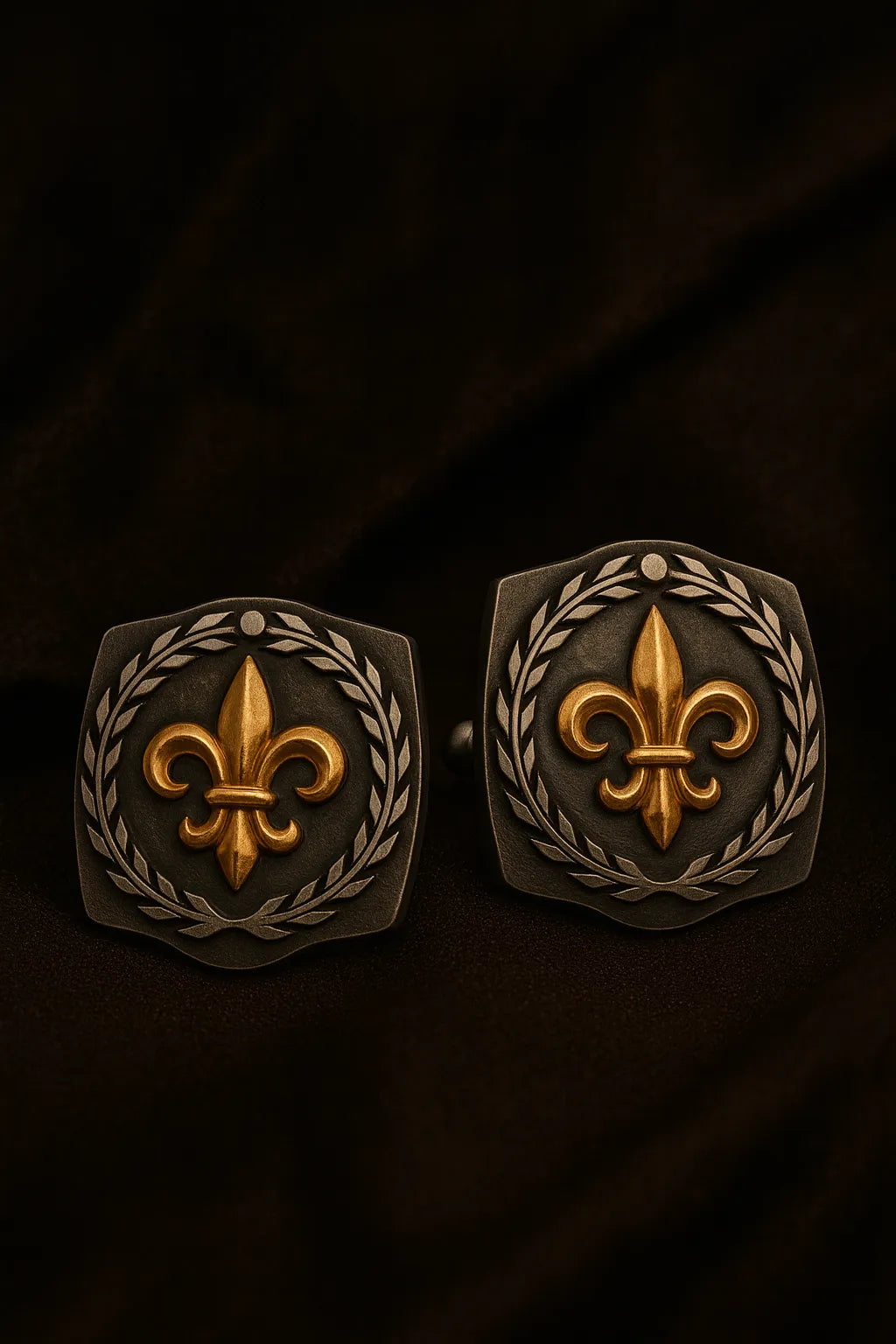 MIORA 925 Sterling Silver Fleur-de-Lis Cufflinks - image 3