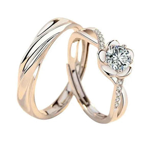 MIORA 925 Sterling Silver Floral-Couple Zirconia Ring - image 3