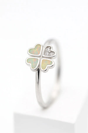 MIORA 925 Sterling Silver Four-Leaf-Clover Zirconia Ring - image 2