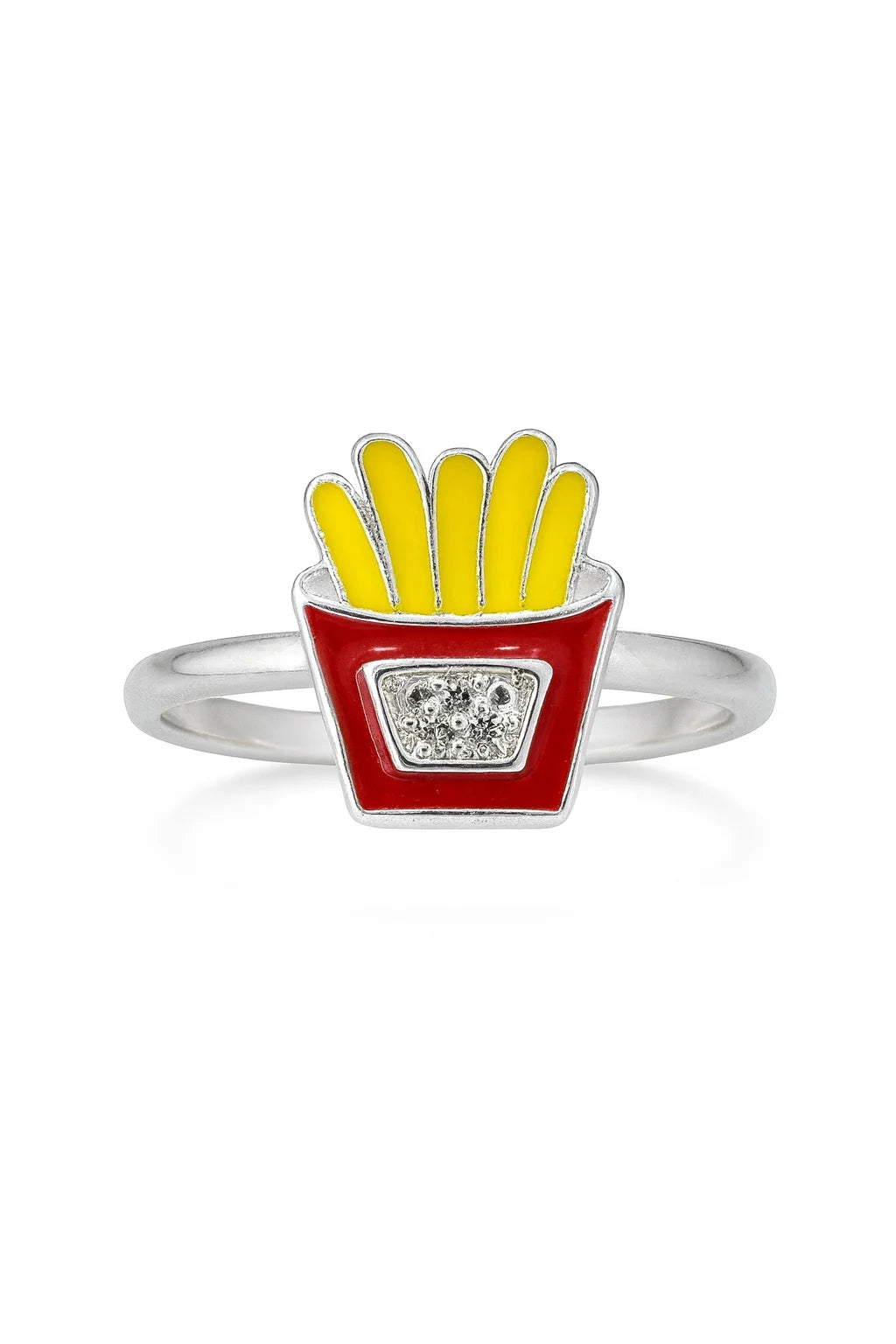 MIORA 925 Sterling Silver Fries Enamel Ring