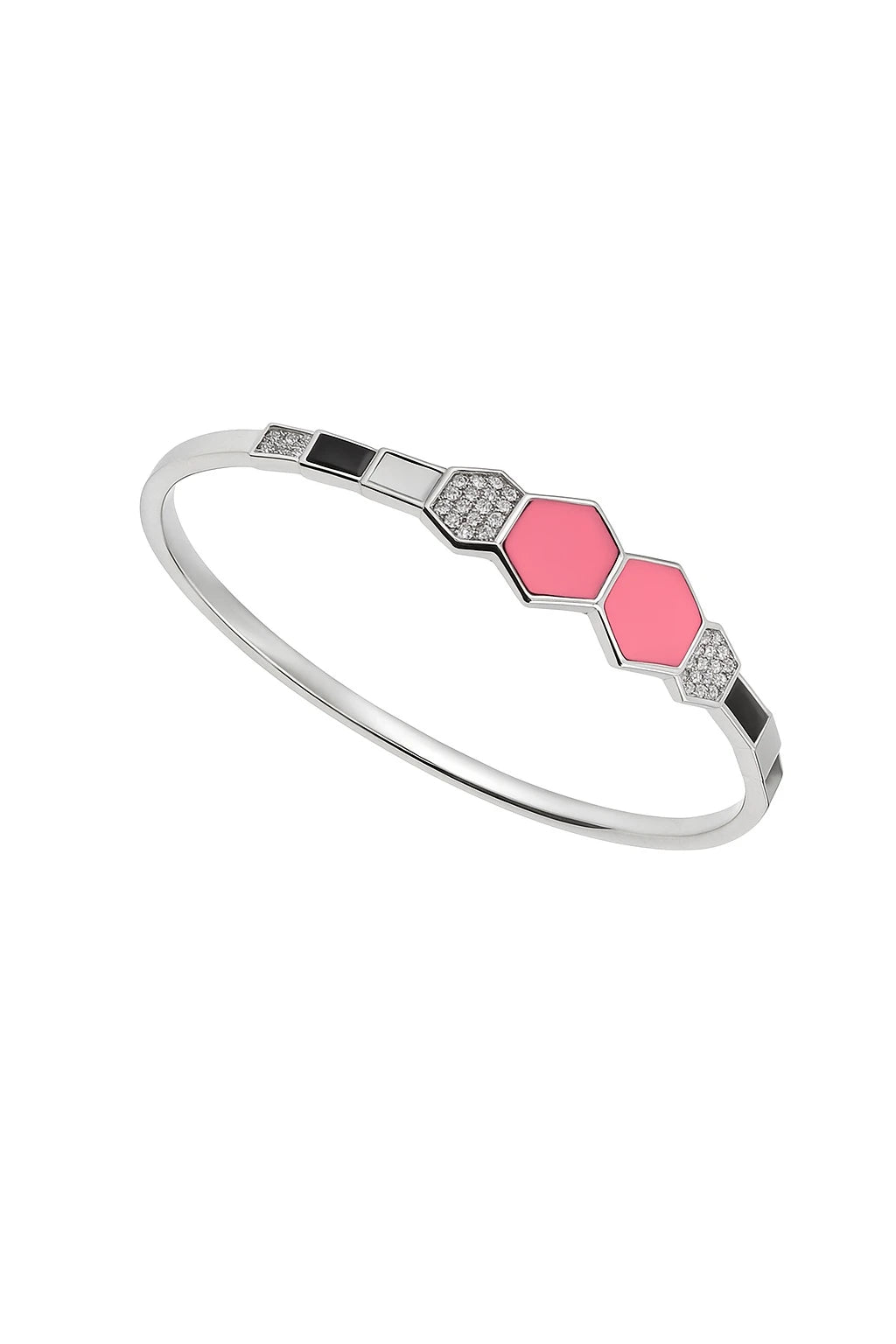 MIORA 925 Sterling Silver Geometric Hexa Bracelet - main image