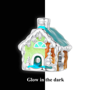 MIORA 925 Sterling Silver Glow-in-the-Dark House Bead