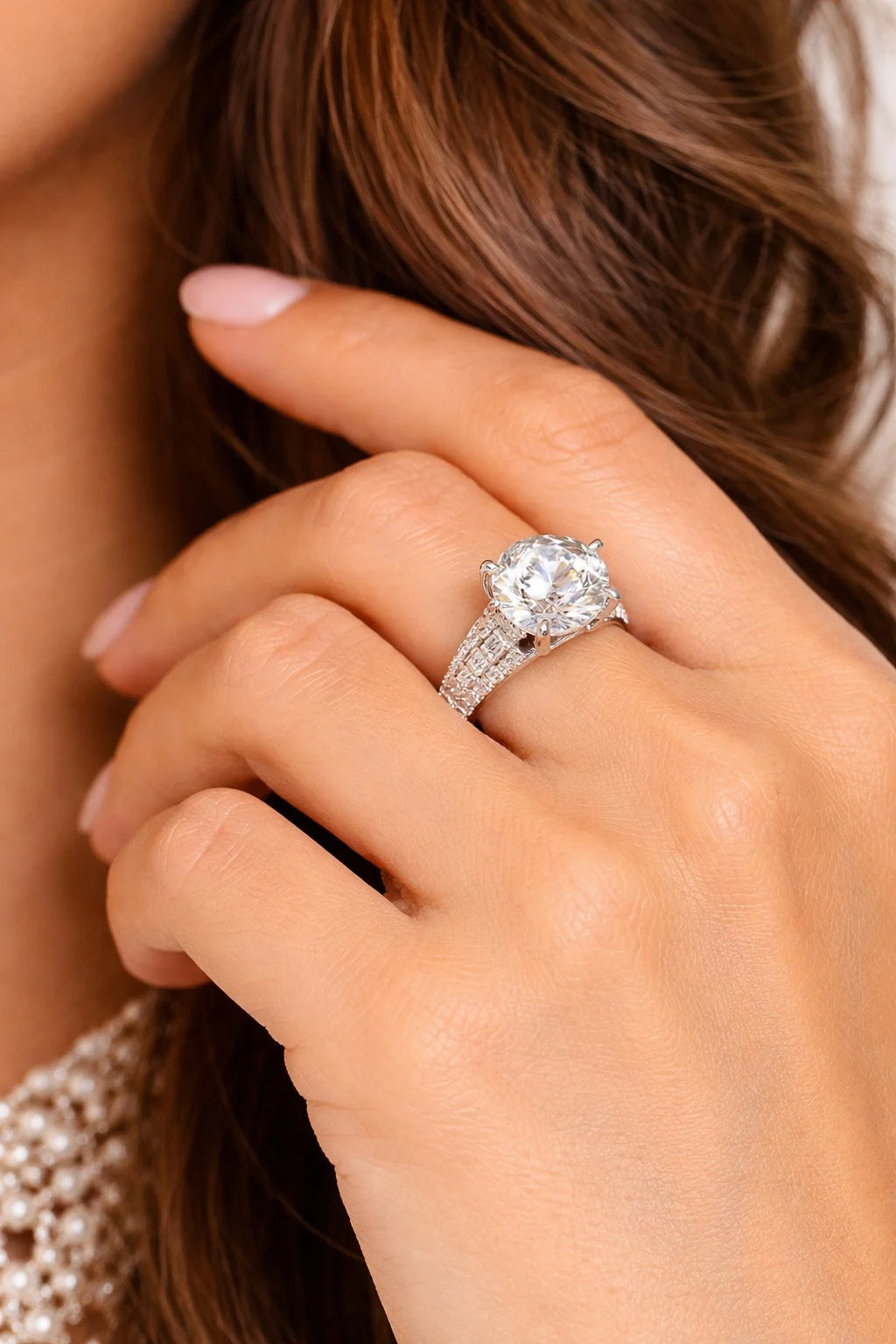 MIORA 925 Sterling Silver Grand-Solitaire Zirconia Ring - image 4