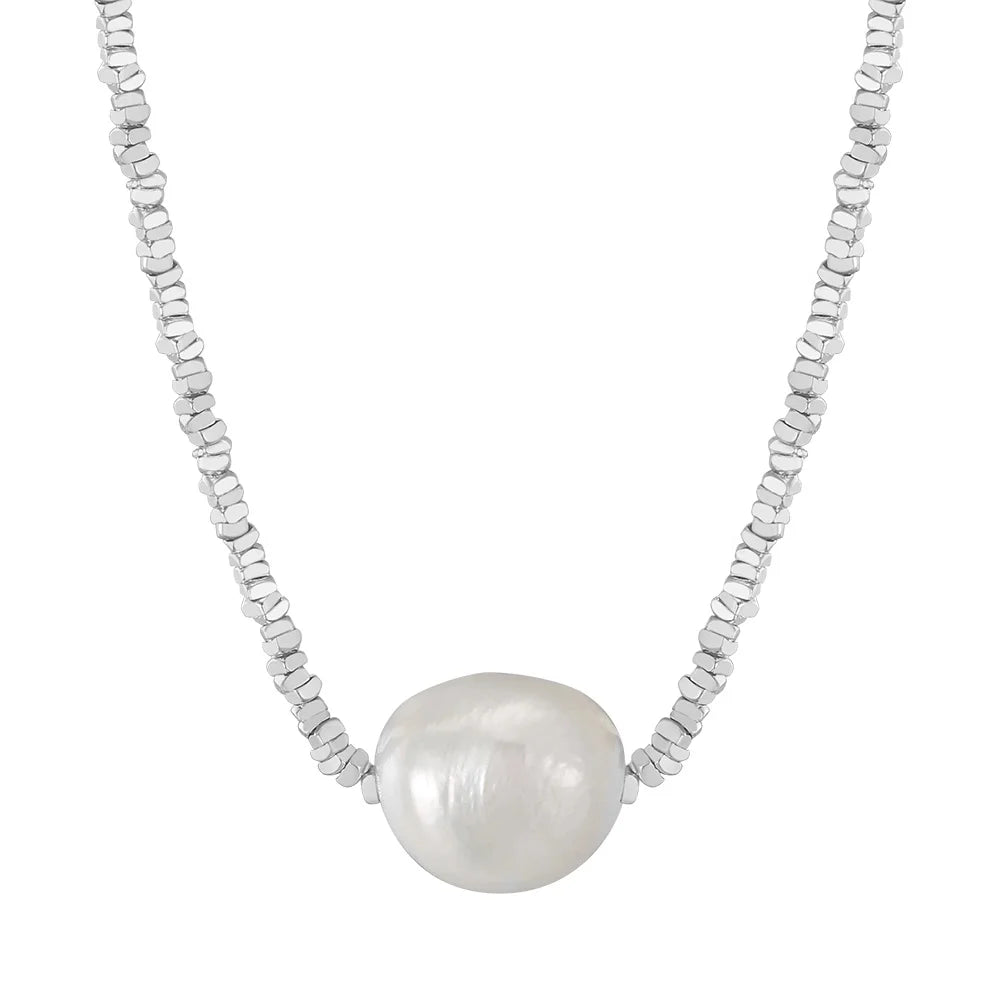 MIORA 925 Sterling Silver Hand-Made Pearl Bracelet