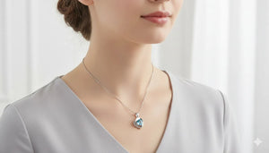 MIORA 925 Sterling Silver Heart Necklace