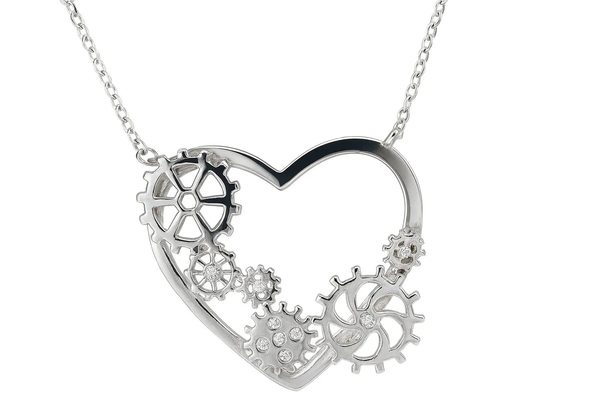 MIORA 925 Sterling Silver Heart Necklace