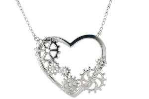 MIORA 925 Sterling Silver Heart Necklace