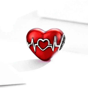 MIORA 925 Sterling Silver Heartbeat Bead