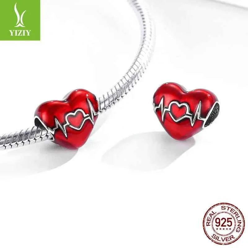 MIORA 925 Sterling Silver Heartbeat Bead
