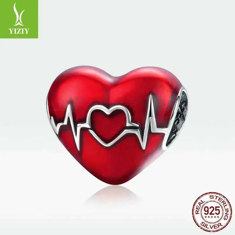 MIORA 925 Sterling Silver Heartbeat Bead