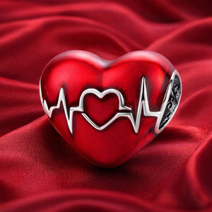 MIORA 925 Sterling Silver Heartbeat Bead